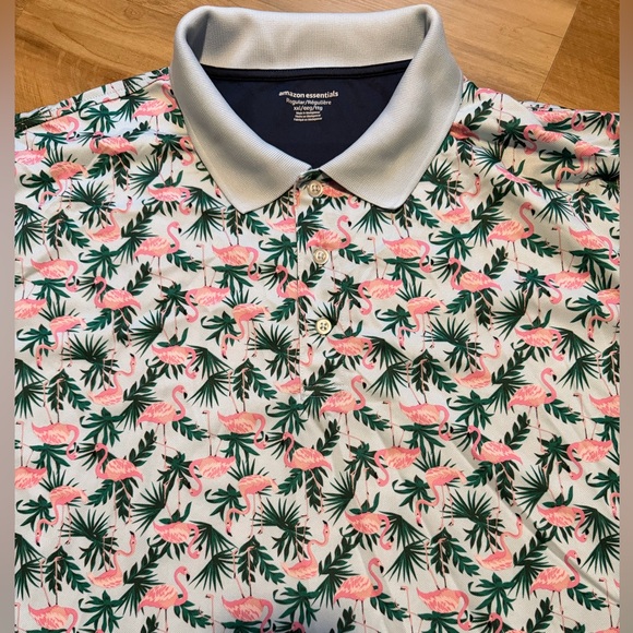 Amazon Essentials Tropical Print Polo - Picture 2 of 3